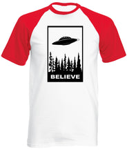 Reality Glitch Believe in UFOs Mens Baseball Shirt