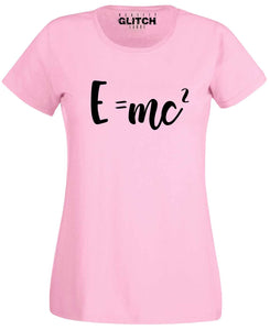 Reality Glitch E=MC Squared Einstein Equation Womens T-Shirt