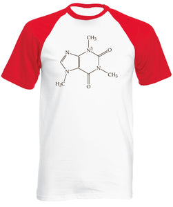 Reality Glitch Caffeine Molecule Mens Baseball Shirt