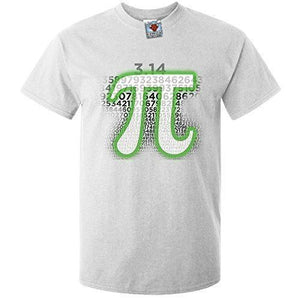 Men's Light Grey T-Shirt With a Glowing Pi Printed Design