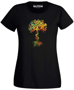 Reality Glitch Tree of Life Womens T-Shirt