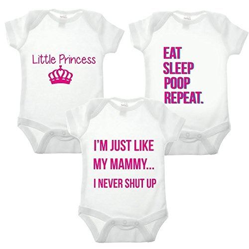 Baby Girl Triple Pack Babygrow