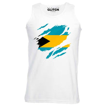 Reality Glitch Torn Bahamas Flag Mens Vest