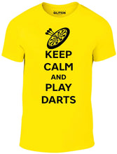 Men's Yellow T-shirt With a Dart Board Printed Design