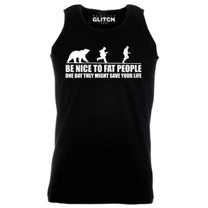 Reality Glitch Be Nice to Fat People Mens Vest