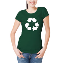 Reality Glitch Recycling Symbol Womens T-Shirt