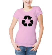 Reality Glitch Recycling Symbol Womens T-Shirt
