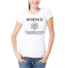 Reality Glitch Science Making Religion Look Stupid Womens T-Shirt