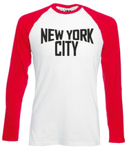 Reality Glitch New York City Mens Baseball Shirt - Long Sleeve