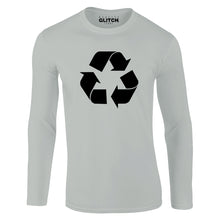 Reality Glitch Recycling Symbol Mens T-Shirt - Long Sleeve