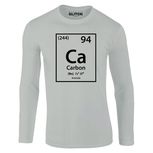 Reality Glitch Carbon Element Periodic Table Mens T-Shirt - Long Sleeve