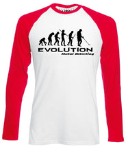 Reality Glitch Evolution of Metal Detector Mens Baseball Shirt - Long Sleeve