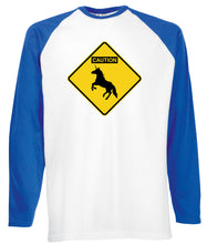 Reality Glitch Caution Unicorns Mens Baseball Shirt - Long Sleeve