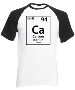 Reality Glitch Carbon Element Periodic Table Mens Baseball Shirt