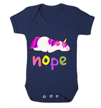 Reality Glitch Nope, Lazy Unicorn Kids Babygrow