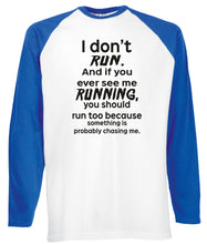 Reality Glitch I Don't Run Mens Baseball Shirt - Long Sleeve