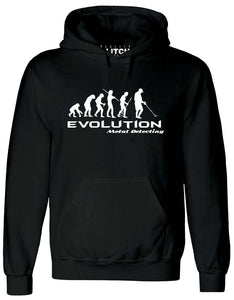 Reality Glitch Evolution of Metal Detector Mens Hoodie