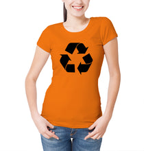 Reality Glitch Recycling Symbol Womens T-Shirt