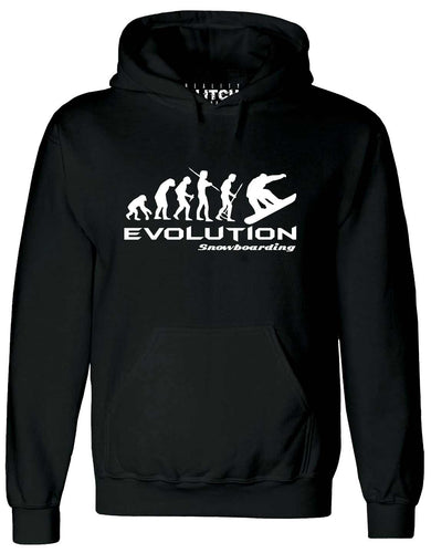 Reality Glitch Evolution of Snowboarding Mens Hoodie