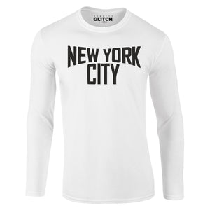 Reality Glitch New York City Mens T-Shirt - Long Sleeve