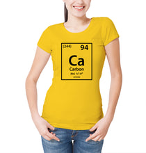 Reality Glitch Carbon Element Periodic Table Womens T-Shirt