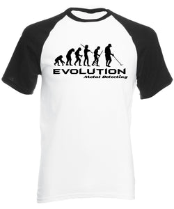 Reality Glitch Evolution of Metal Detector Mens Baseball Shirt