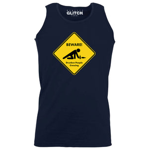 Reality Glitch Beware Drunk People Crossing Mens Vest