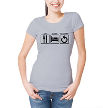 Reality Glitch Eat Sleep Respawn Womens T-Shirt