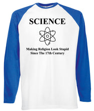 Reality Glitch Science Making Religion Look Stupid Mens Baseball Shirt - Long Sleeve