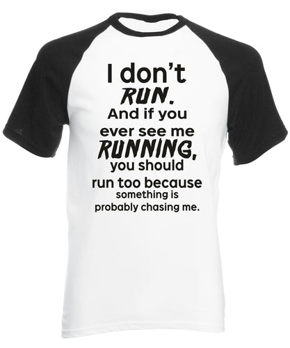 Reality Glitch I Don't Run Mens Baseball Shirt