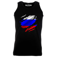 Reality Glitch Torn Russia Flag Mens Vest