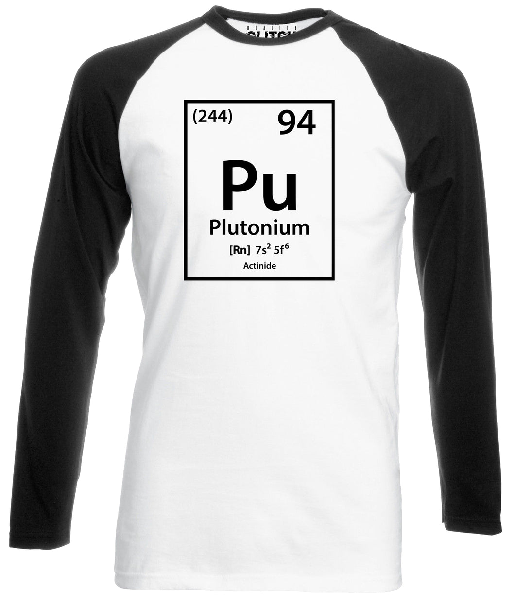 Reality Glitch Plutonium Element Periodic Table Mens Baseball Shirt - Long Sleeve