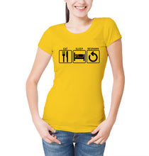 Reality Glitch Eat Sleep Respawn Womens T-Shirt