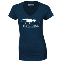 Reality Glitch Exercise Motivation Required Womens T-Shirt - V-Neck