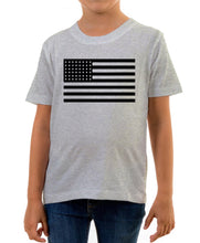 Reality Glitch Black USA Flag Kids T-Shirt