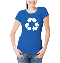 Reality Glitch Recycling Symbol Womens T-Shirt