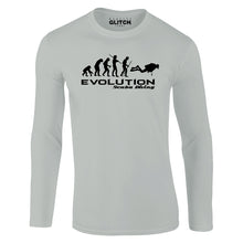 Reality Glitch Evolution of Scuba Diving Mens T-Shirt - Long Sleeve