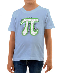 Reality Glitch Glowing Pi Symbol Kids T-Shirt