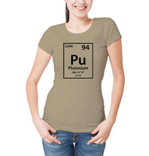 Reality Glitch Plutonium Element Periodic Table Womens T-Shirt