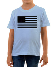 Reality Glitch Black USA Flag Kids T-Shirt