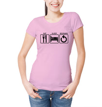 Reality Glitch Eat Sleep Respawn Womens T-Shirt
