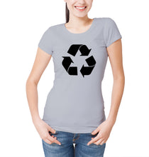 Reality Glitch Recycling Symbol Womens T-Shirt