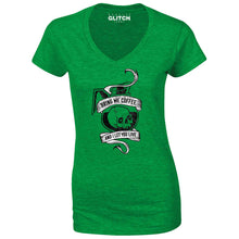 Reality Glitch Bring Me Coffee Womens T-Shirt - V-Neck