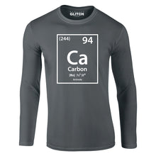 Reality Glitch Carbon Element Periodic Table Mens T-Shirt - Long Sleeve