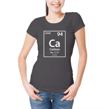 Reality Glitch Carbon Element Periodic Table Womens T-Shirt