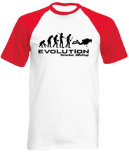 Reality Glitch Evolution of Scuba Diving Mens Baseball Shirt