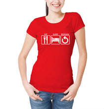 Reality Glitch Eat Sleep Respawn Womens T-Shirt