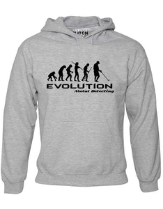 Reality Glitch Evolution of Metal Detector Mens Hoodie