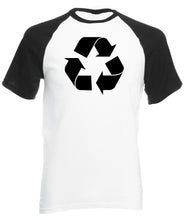 Reality Glitch Recycling Symbol Mens Baseball Shirt