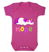 Reality Glitch Nope, Lazy Unicorn Kids Babygrow